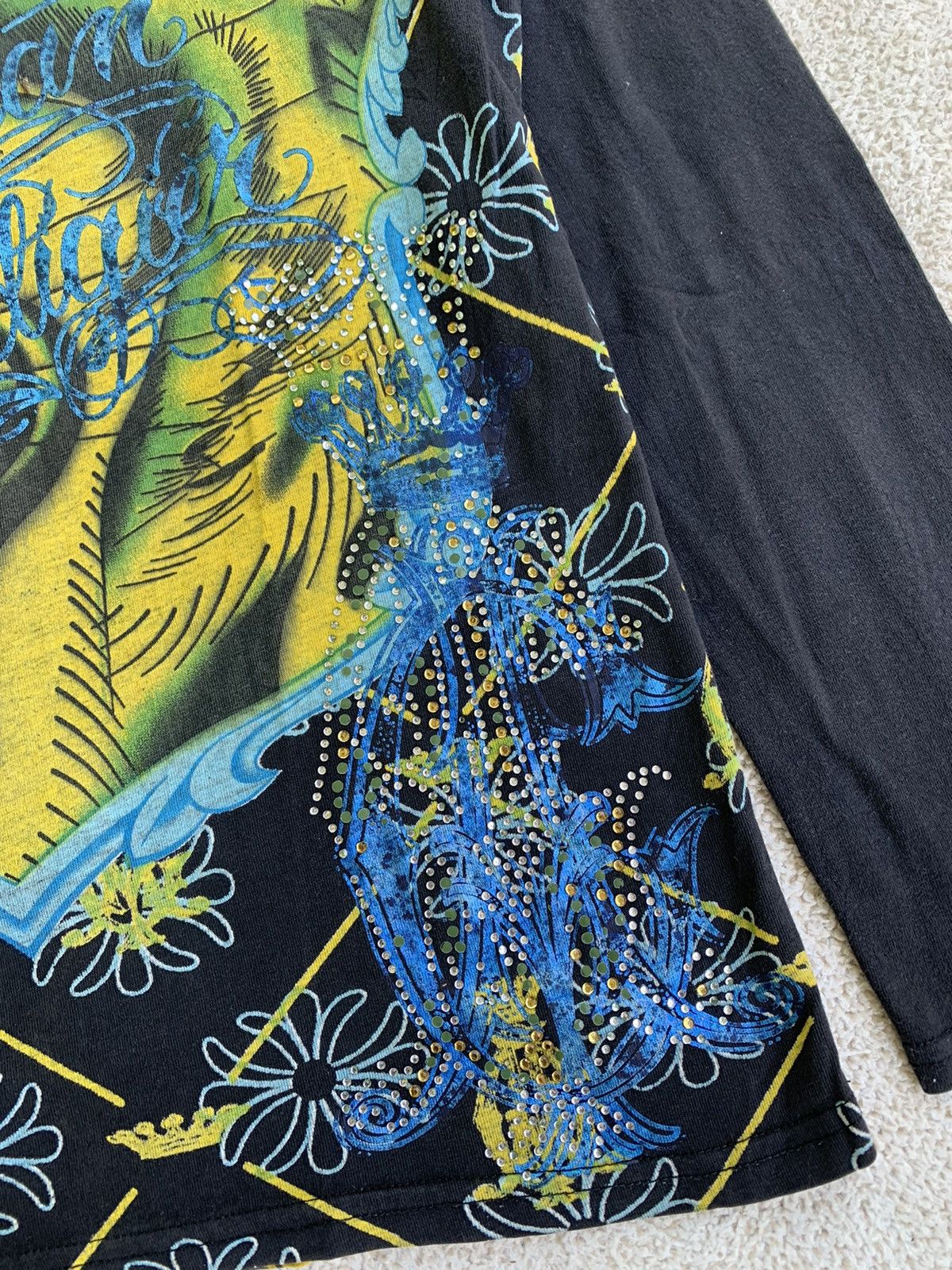 Christian Audigier × Ed Hardy × Vintage Vtg Christian audiger full print long sleeve t shirt Size US M / EU 48-50 / 2 - 7 Thumbnail