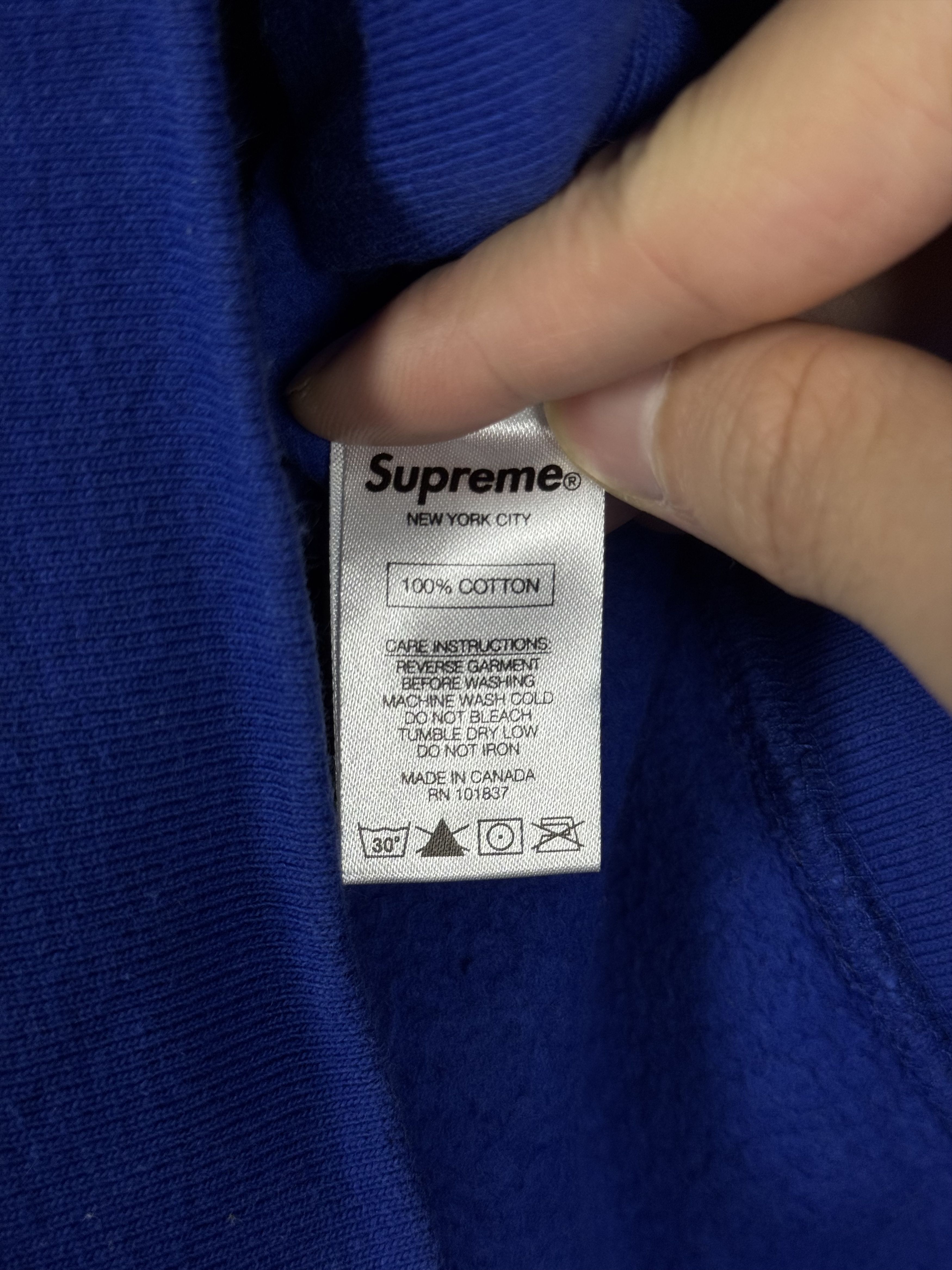 Supreme S Logo Hooded Sweatshirt Royal Blue Large Size US L / EU 52-54 / 3 - 9 Thumbnail
