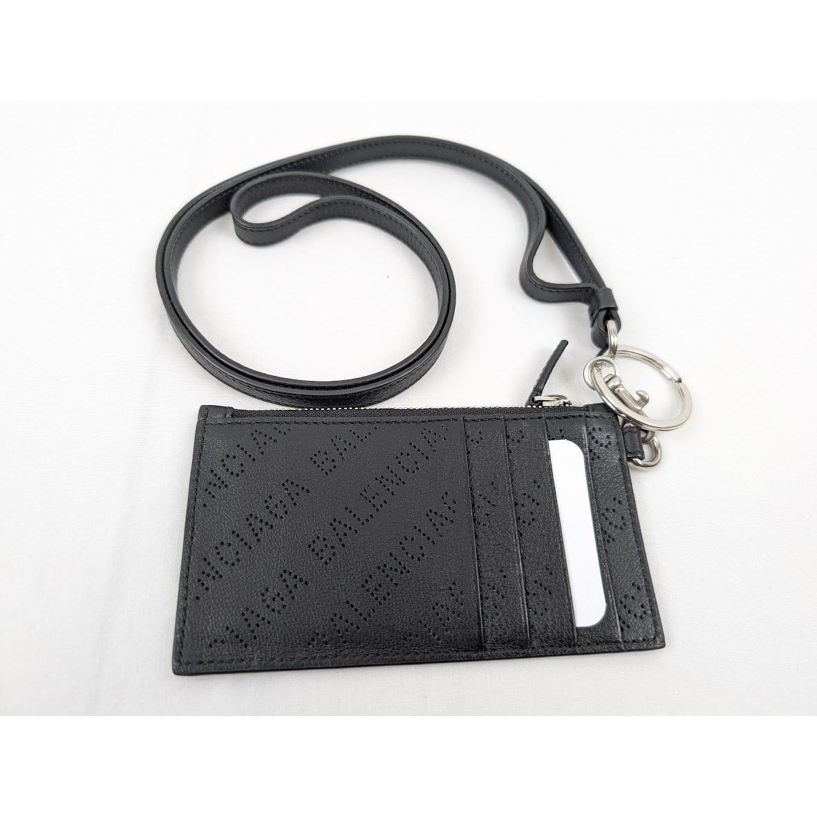 Balenciaga o1rshd1 Size: OS / Logo Perforated Cash Card Case on KE Size ONE SIZE - 7 Thumbnail