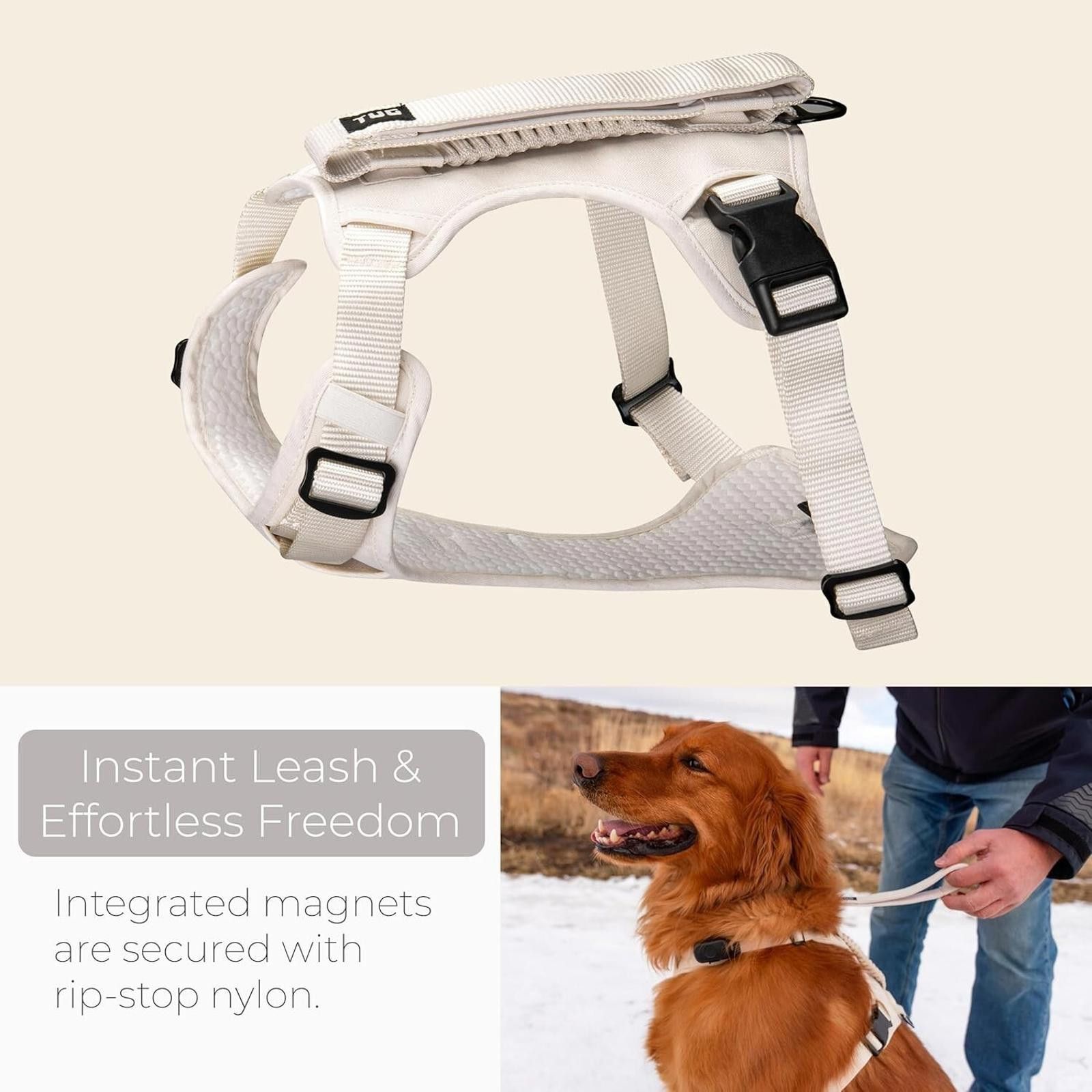 Designer Grab Dog Harness Integrated Traffic Leash Magnetic Attached Size ONE SIZE - 3 Thumbnail