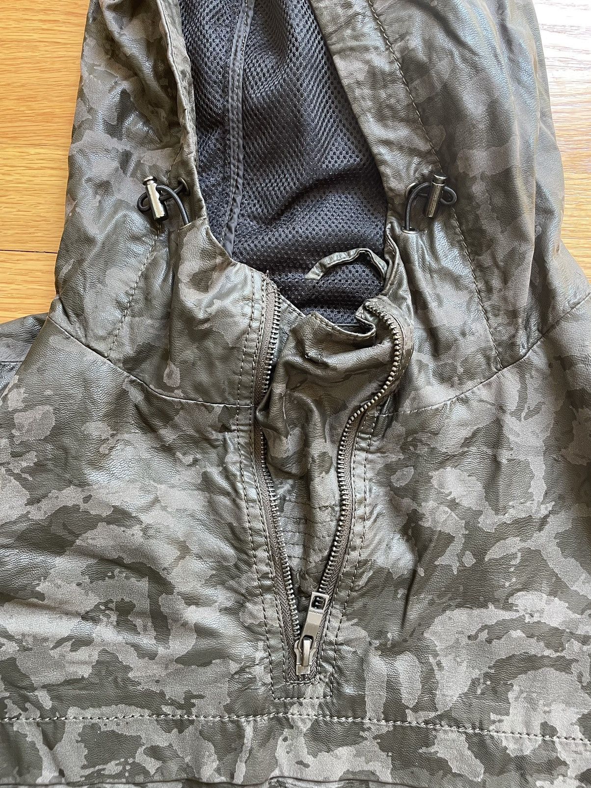 Zara Zara Camo Leather Quarter Zip Jacket Size US L / EU 52-54 / 3 - 2 Thumbnail