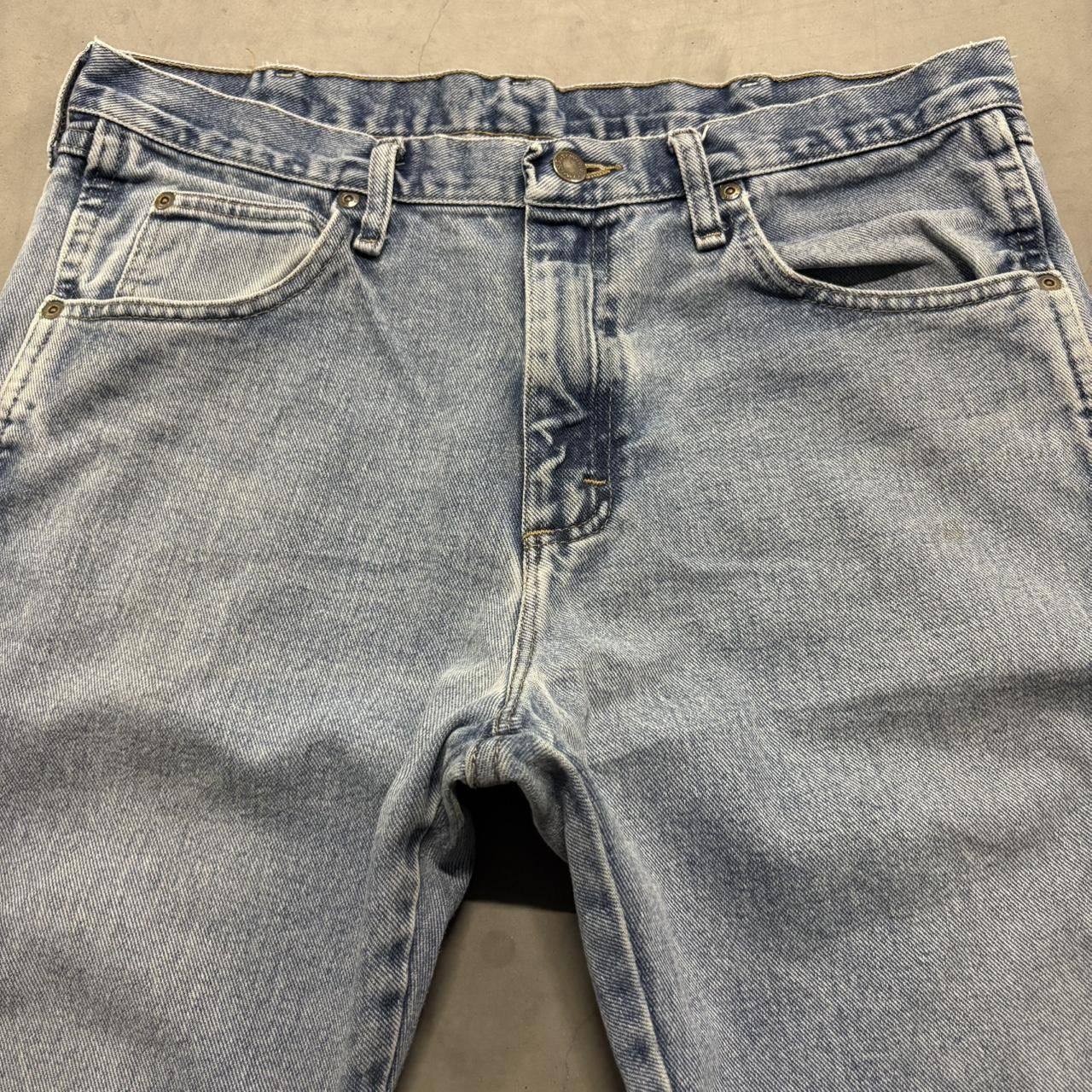 Vintage Crazy Vintage Y2K/2000s Baggy Medium Blue Wash Bleach Splatter Denim Jeans! Size US 34 / EU 50 - 4 Thumbnail