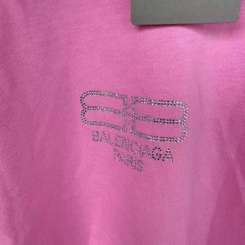 Other Balenciaga Pink short sleeves with drill lock Size US XXS / EU 40 - 3 Thumbnail