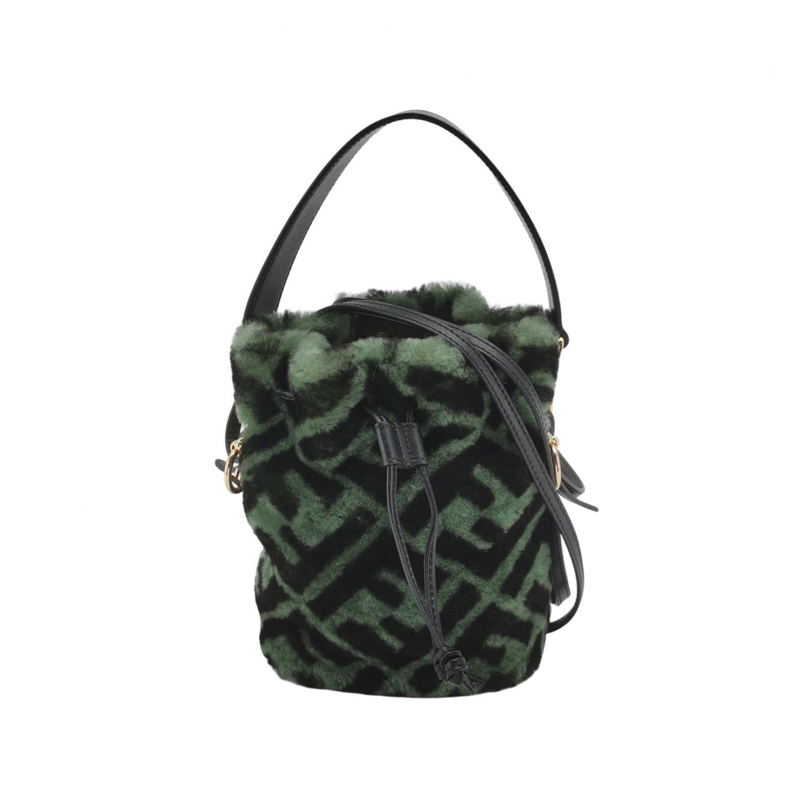 Fendi Fendi Mon Tresor Green Shearling Mini Bag One Size Size ONE SIZE - 1 Thumbnail