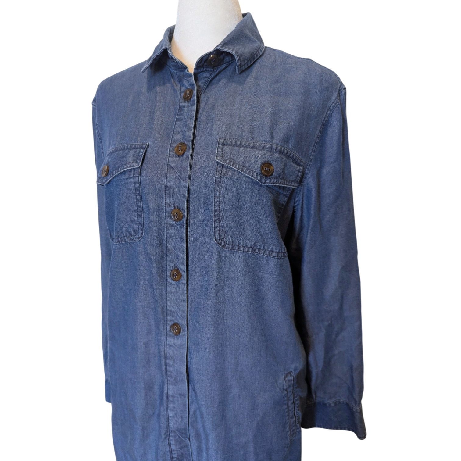 Gerard Darel Gerard Darel Paris Chambray Button Down Dress Size 40 Size M / US 6-8 / IT 42-44 - 2 Thumbnail
