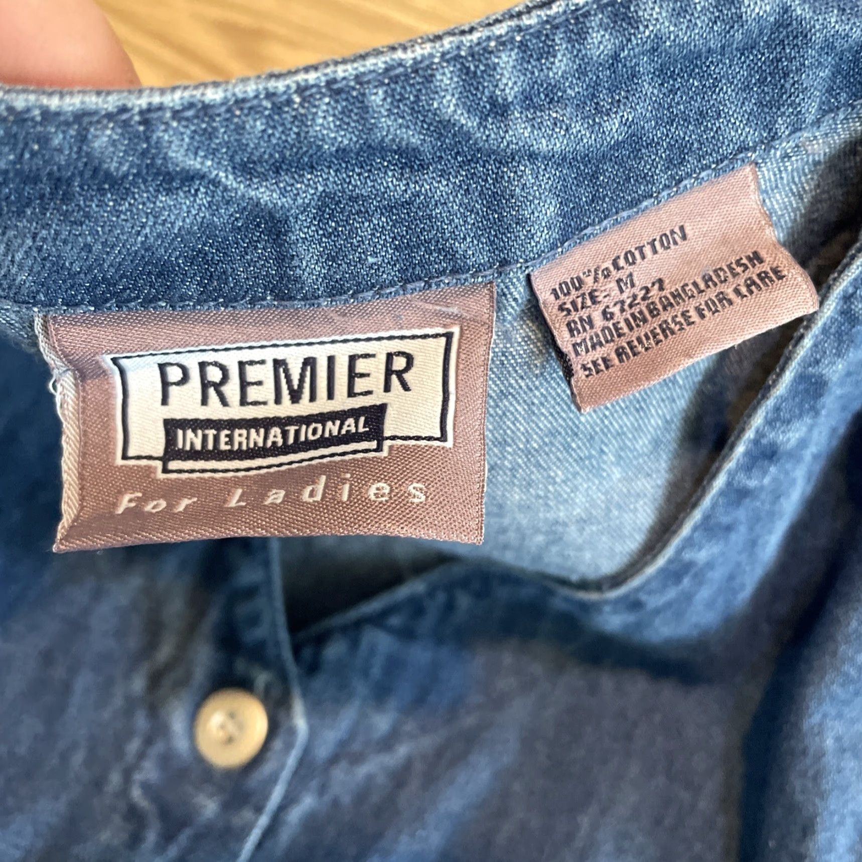 Vintage VINTAGE Premier International Maxi Dress for Women, Size Medium, Blue, Sleeveless, Button Closure, Pockets Size 32" / US 10 / IT 46 - 2 Thumbnail