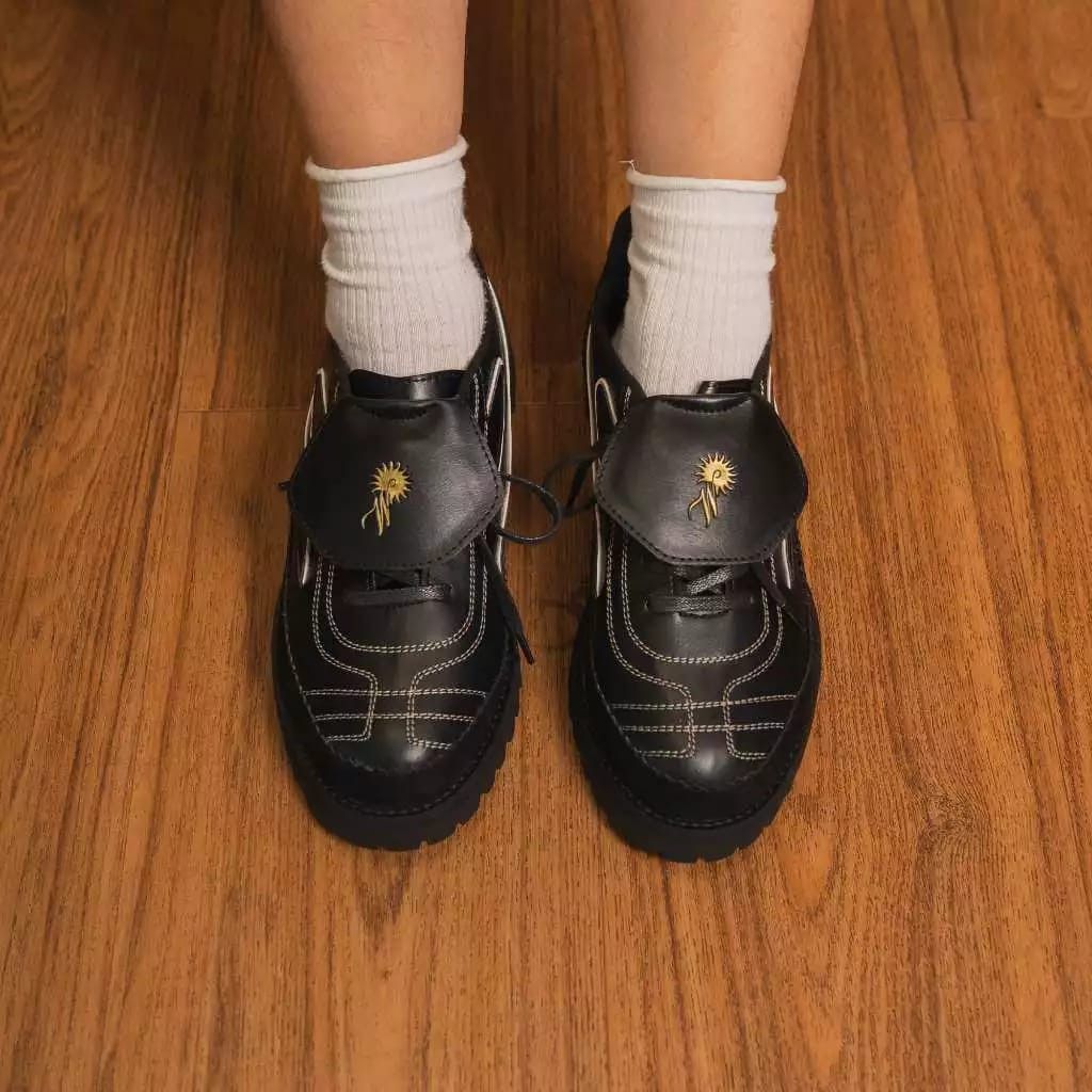 Designer × Leather Sneakerdress Copa Black Leather Size US 10 / EU 43 - 5 Thumbnail
