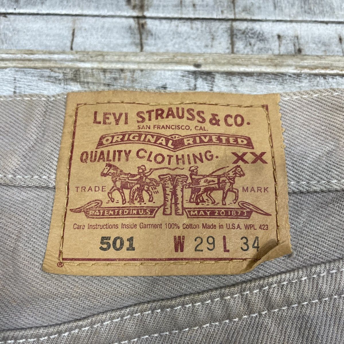 Levi's × Vintage Vintage Levis 501 Grey Faded Jeans wc 378 Size US 29 - 15 Thumbnail