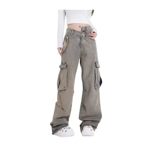 Japanese Brand × Vintage Women Cargo Jeans Size 28" / US 6 / IT 42 - 1 Thumbnail