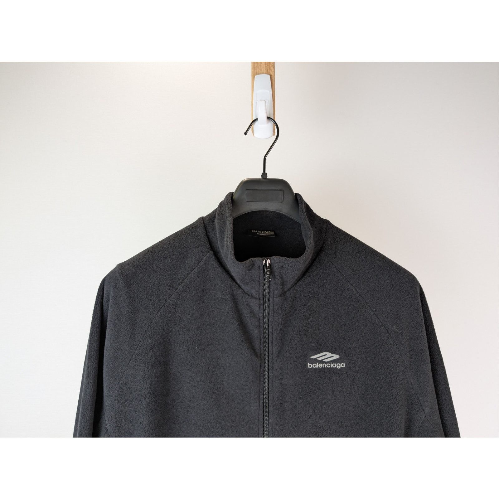 Balenciaga o1rshd1 Reflective Sporticon Fleece Zip-Up Jacket in Black Size US XL / EU 56 / 4 - 3 Thumbnail
