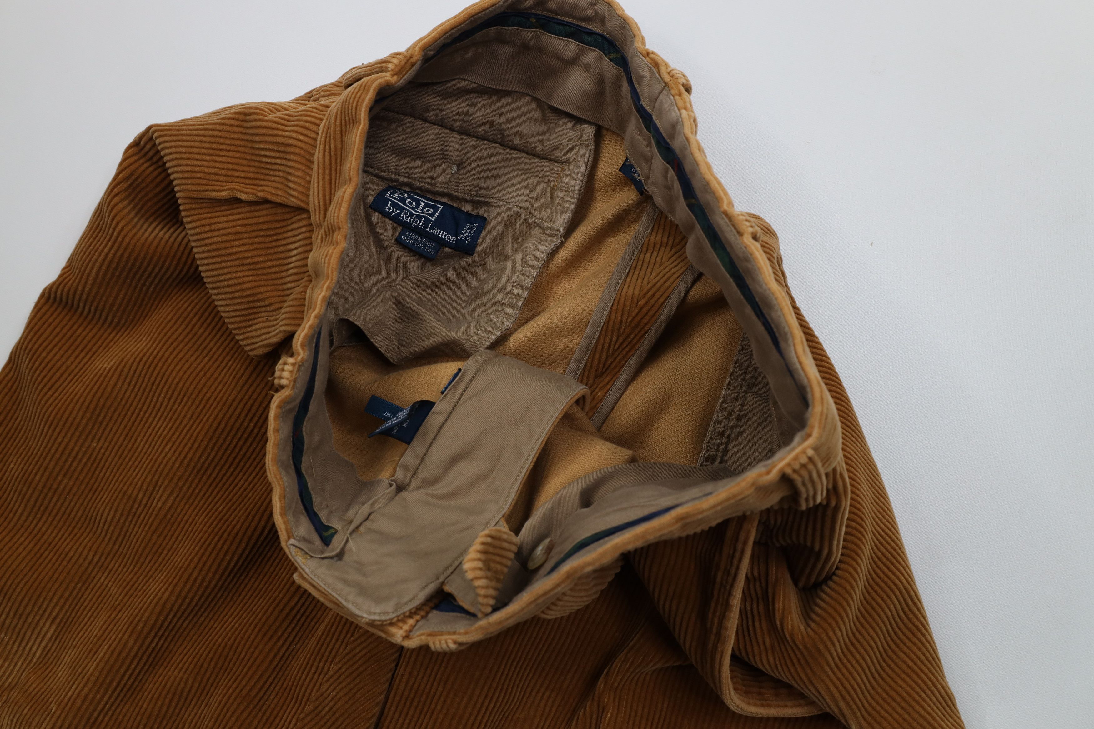 Ralph Lauren Vintage 90s Ralph Lauren Heavy Wide Leg Corduroy Pants Size US 34 / EU 50 - 10 Thumbnail