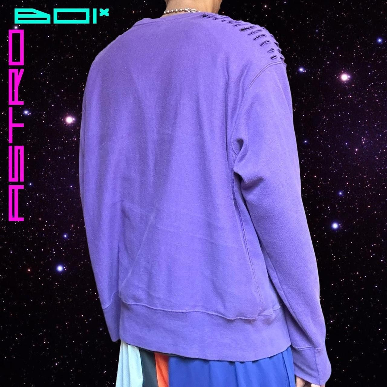 Champion ASTROBOI* X CHAMPION PURPLE GRUNGE RIPPED SWEATSHIRT _ XL Size US XL / EU 56 / 4 - 5 Thumbnail