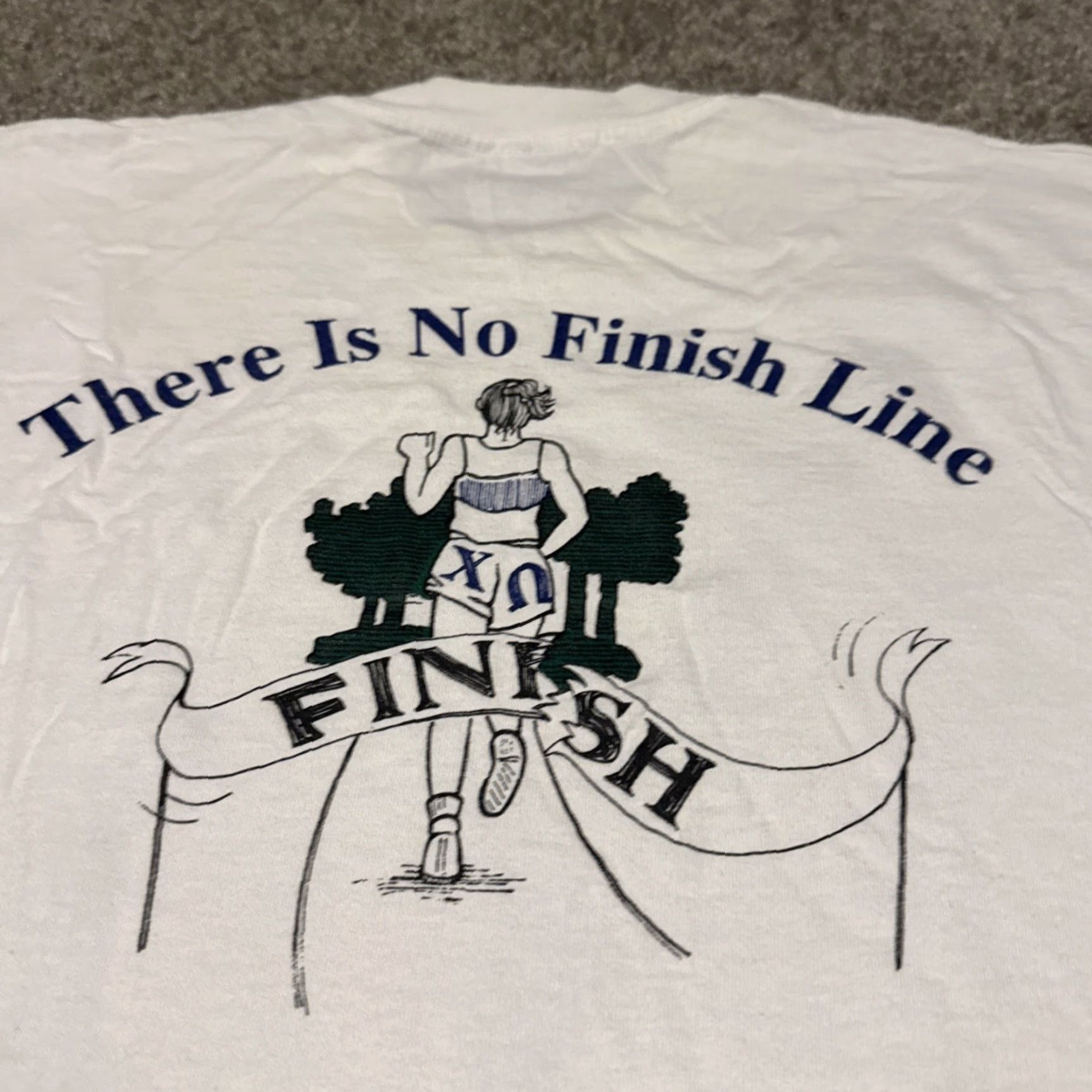 Fruit Of The Loom VINTAGE Chi Omega T-Shirt White XL Unisex Adults College 90s Vintage Greek Life Fruit of the Loom Shirt Women/Men Size US XL / EU 56 / 4 - 3 Thumbnail