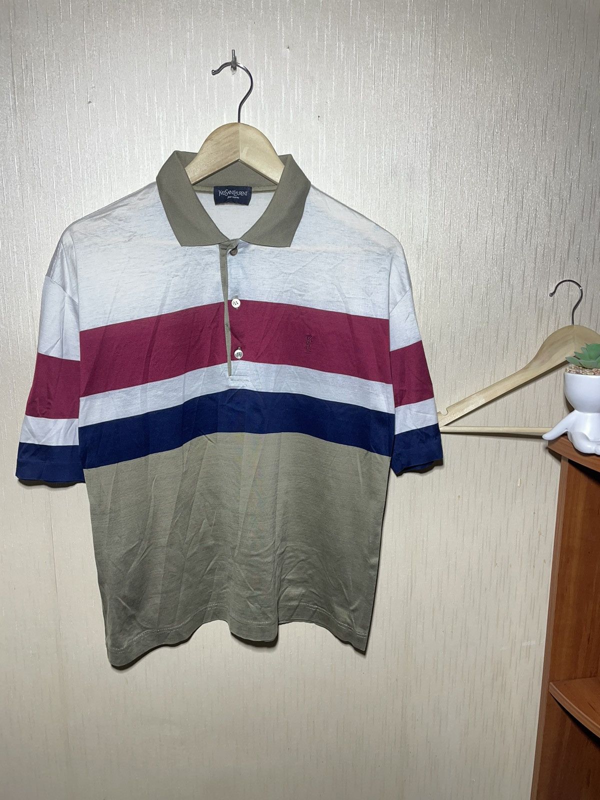 Vintage × Yves Saint Laurent Yves Saint Laurent vintage streetwear polo shirt Size US M / EU 48-50 / 2 - 1 Thumbnail