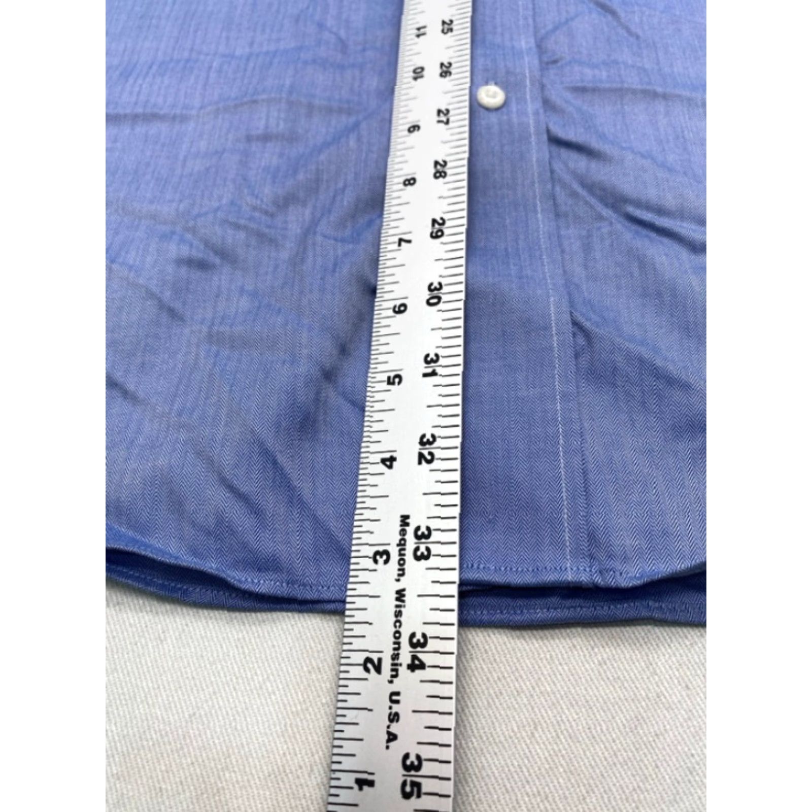 Nordstrom Nordstrom Long Sleeve Shirt Mens 2XL Blue 100% Cotton Dress Shirt Neckline Collared Spread Button Size US XXL / EU 58 / 5 - 6 Thumbnail