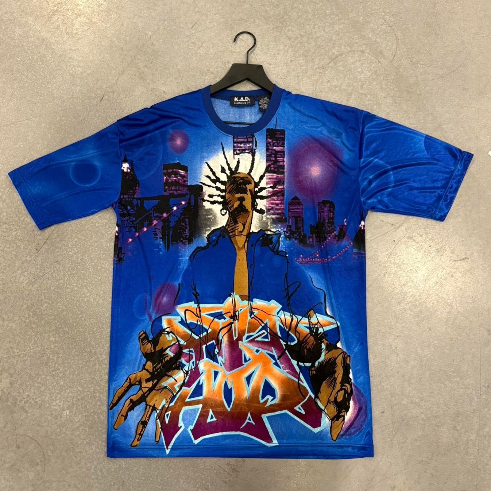 Other Blue y2k graffiti streetwear tee Size US L / EU 52-54 / 3 - 1 Thumbnail