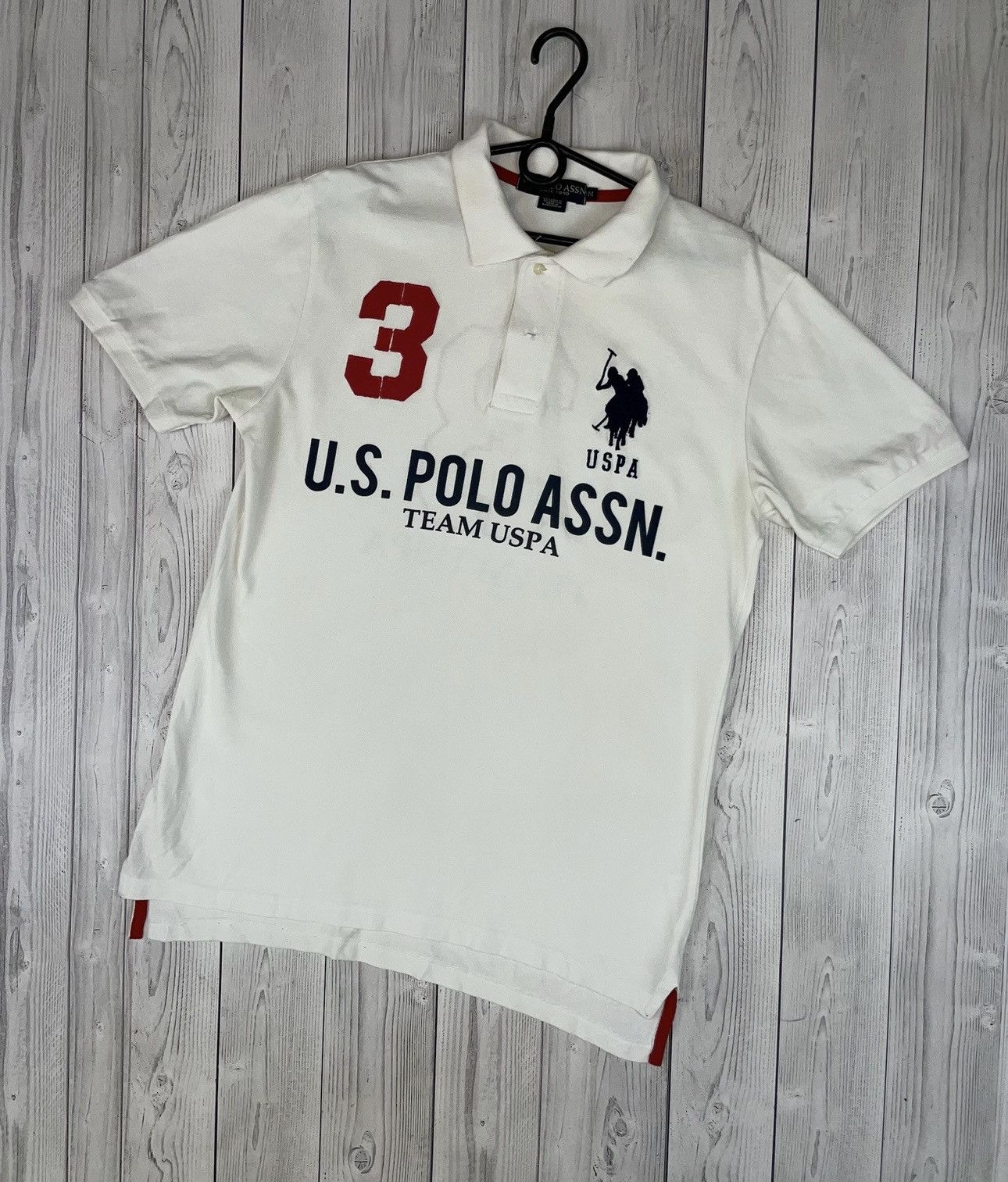 Polo Ralph Lauren Vintage polo USPA ralph lauren big logo size M Size US M / EU 48-50 / 2 - 1 Thumbnail
