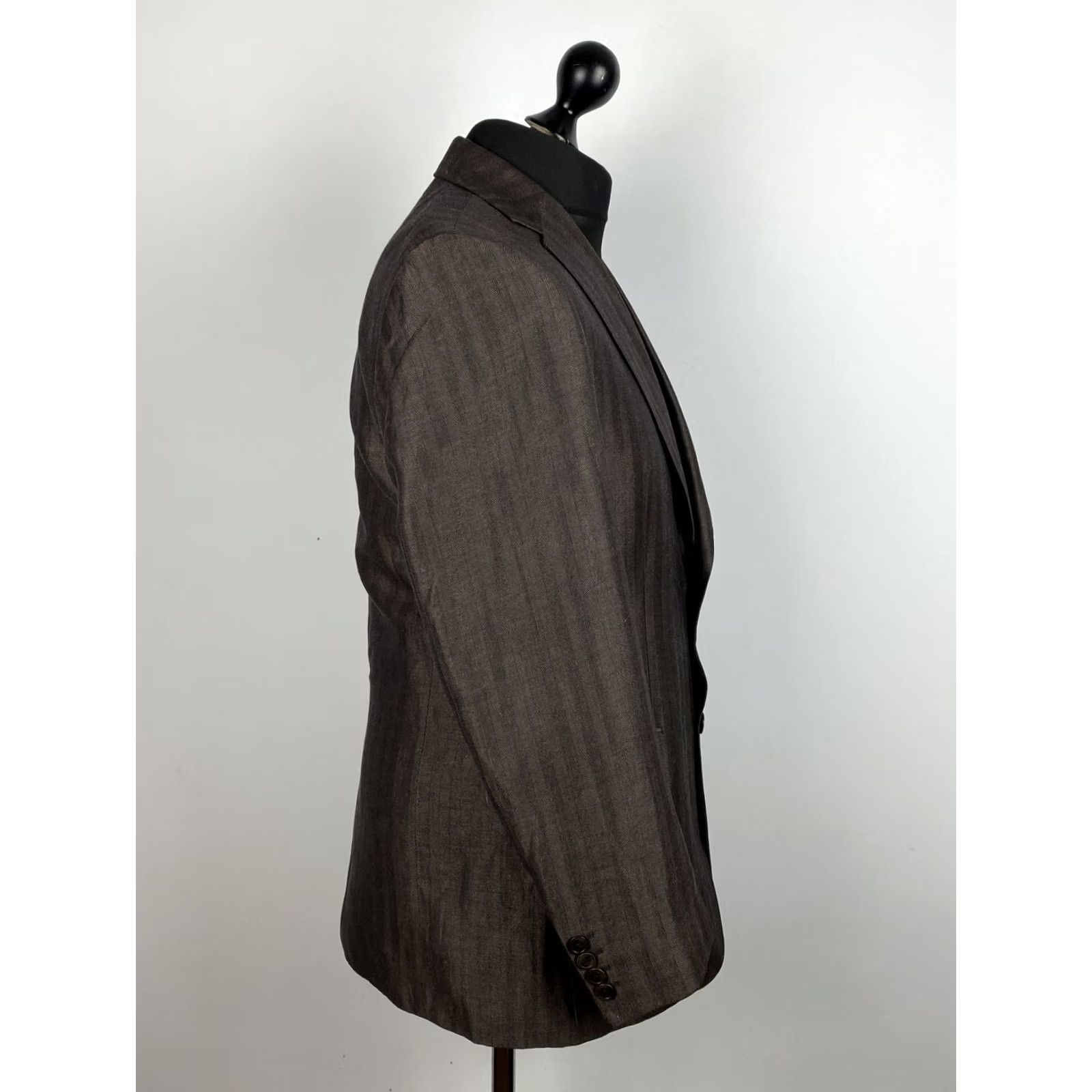 Hugo Boss HUGO BOSS Blazer Jacket Brown Wool Size 48 Mens Regular Two-Button Single-Breasted Classic Jacket Size 48R - 2 Thumbnail