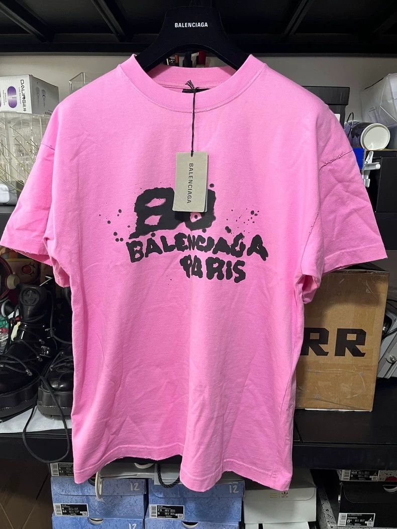 Balenciaga Balenciaga SS23 Hand Drawn Bb Icon Short Sleeves 2501-Nexta Size XS / US 0-2 / IT 36-38 - 1 Thumbnail