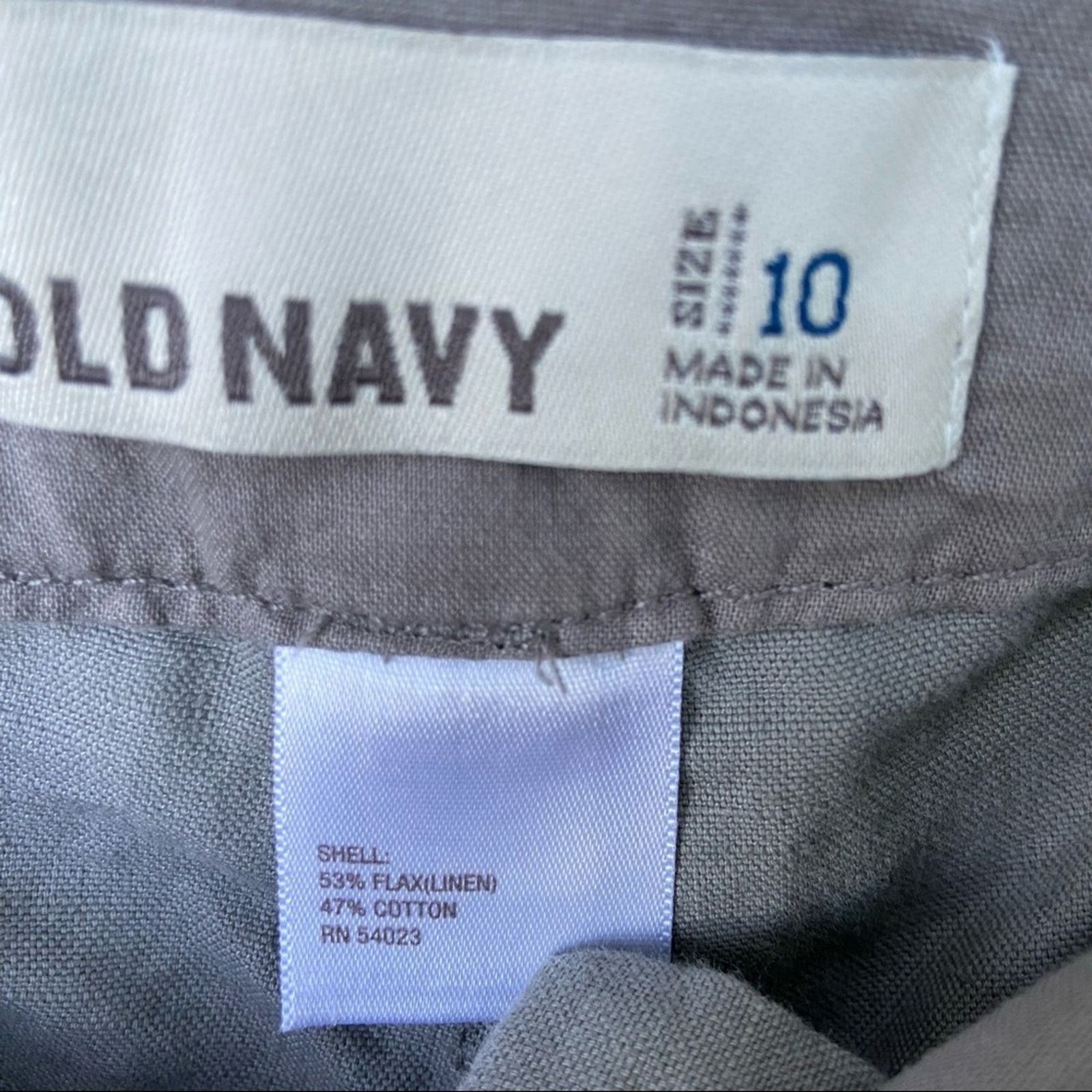 Old Navy NWT New Old Navy Womens Size 10 Mid-Rise Flax Cotton Pants Size 32" / US 10 / IT 46 - 5 Thumbnail