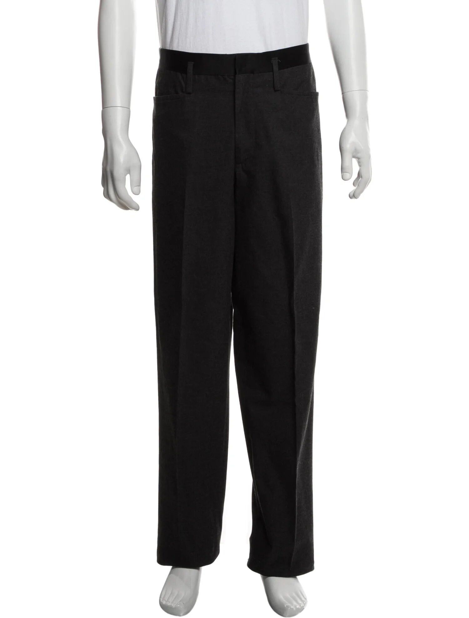 image of Dolce Gabbana Trousers in Grey/Black, Men's (Size 32)