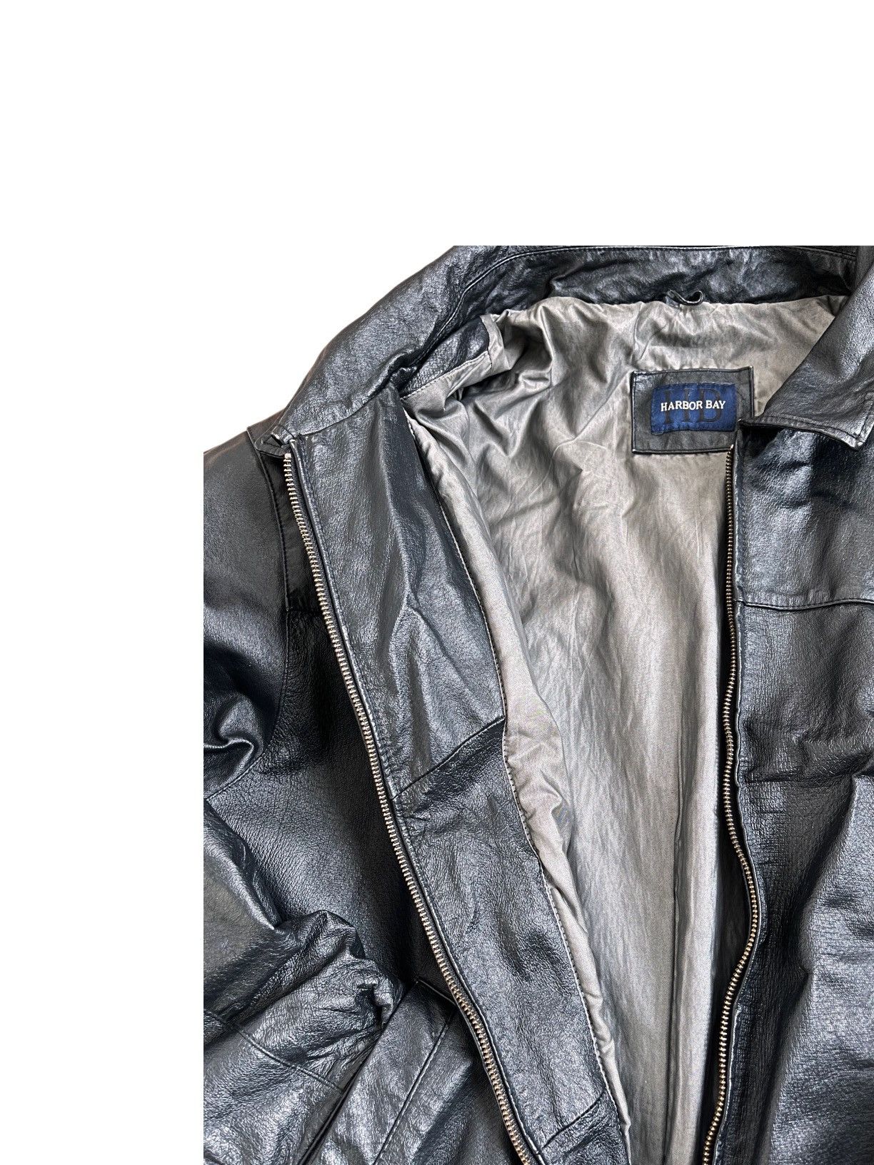 Other Harbor Bay Black Leather Jacket Size US L / EU 52-54 / 3 - 3 Thumbnail