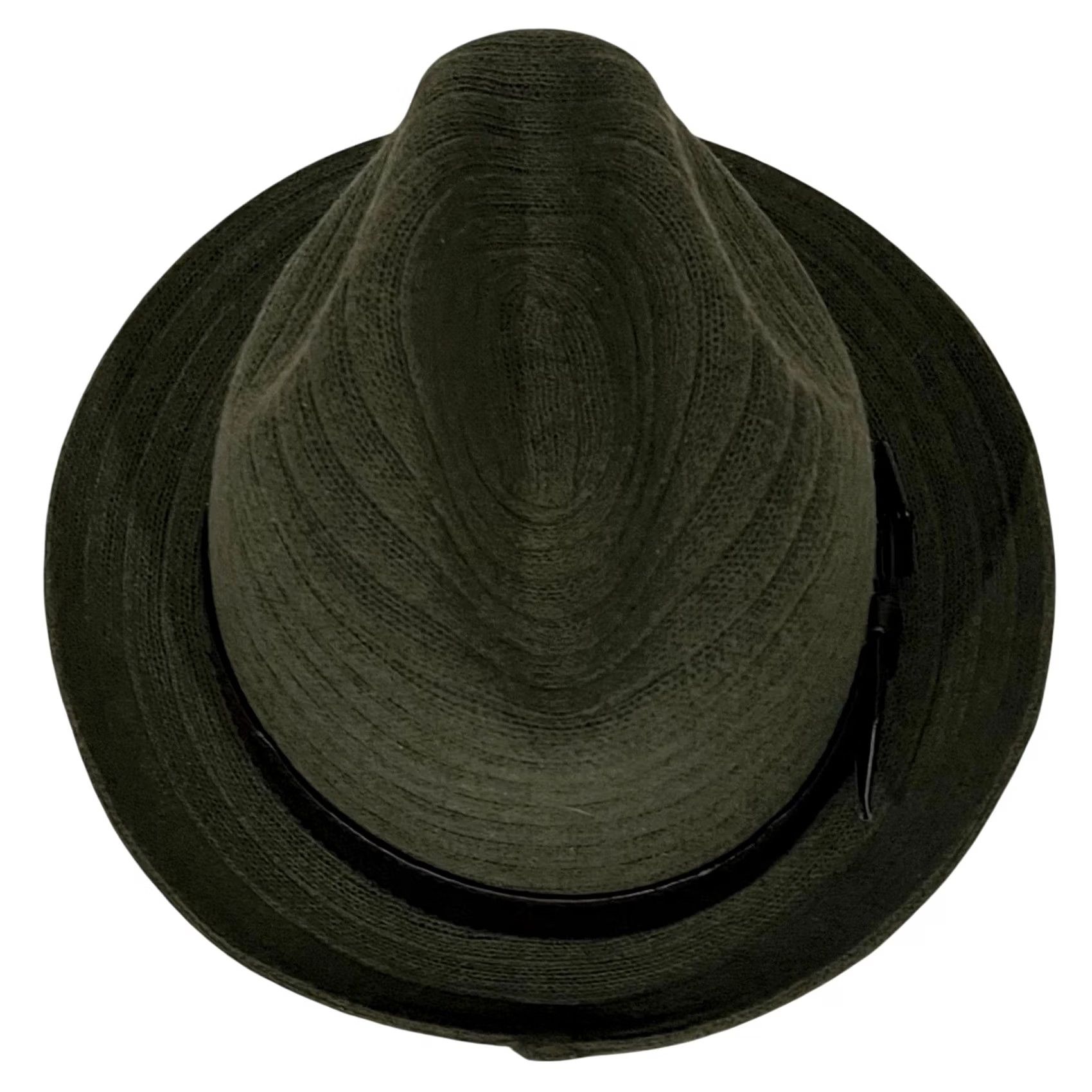 Nordstrom Nordstrom Trilby Hat Fedora Wool Nylon Green with Black Band Unisex One Size Green Mens Womens Hats Size ONE SIZE - 7 Thumbnail