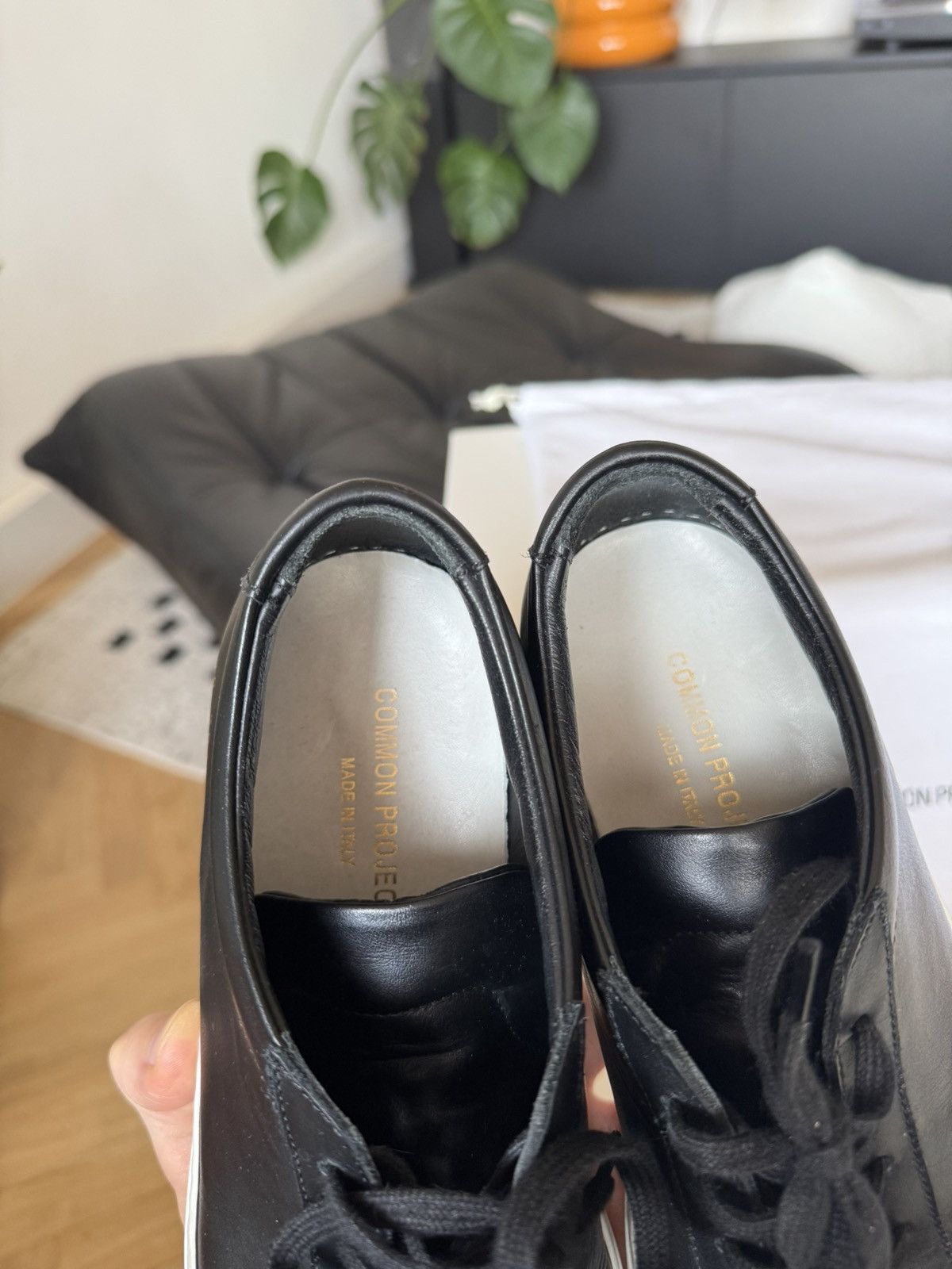 Common Projects Common Projects Achilles Low Black Luxury Leather Sneakers Size US 6.5 / EU 39-40 - 5 Thumbnail