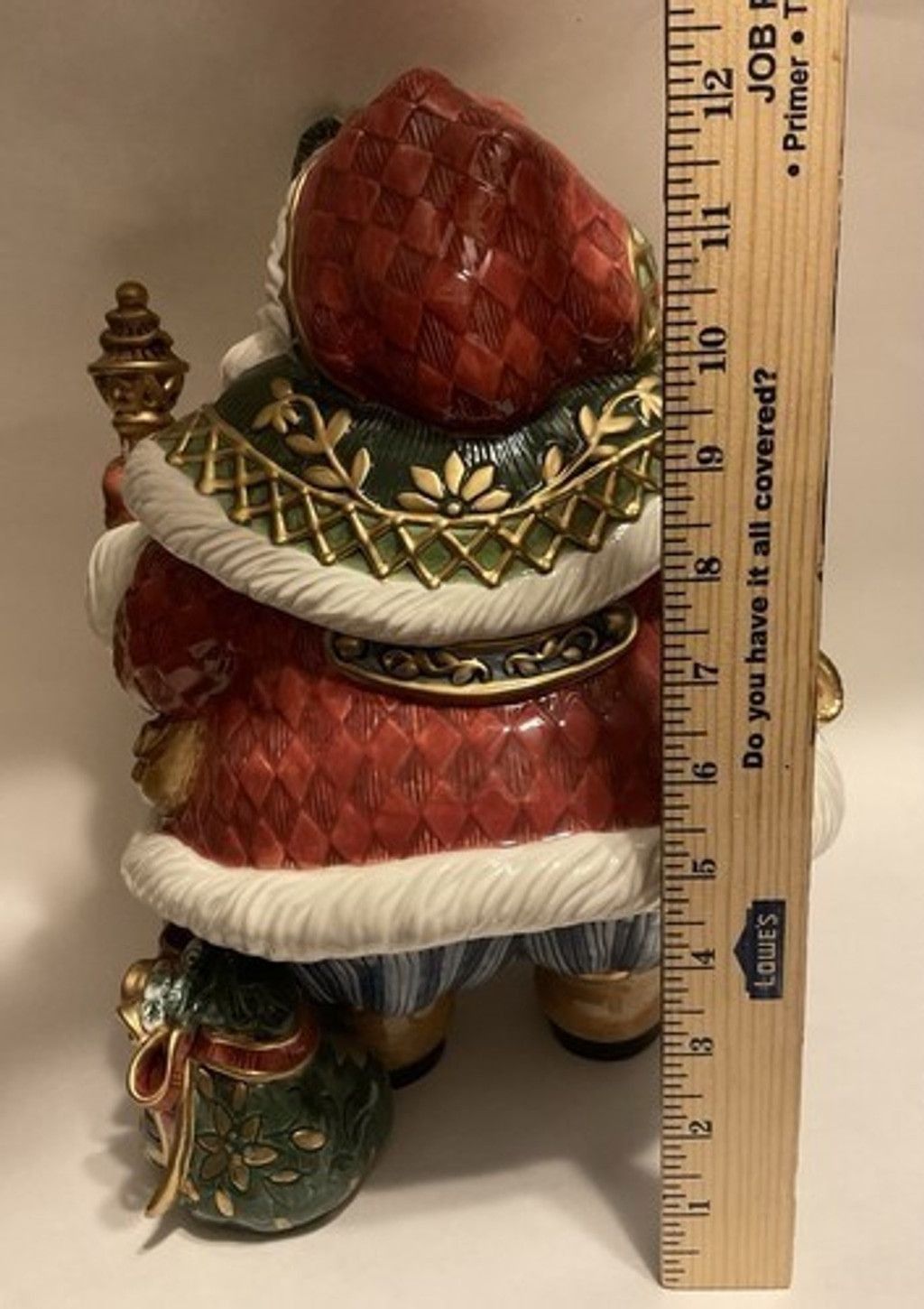 Other NWOB Fitz & Floyd Jolly Ole St. Nick Cookie Jar with Staff Size ONE SIZE - 3 Thumbnail
