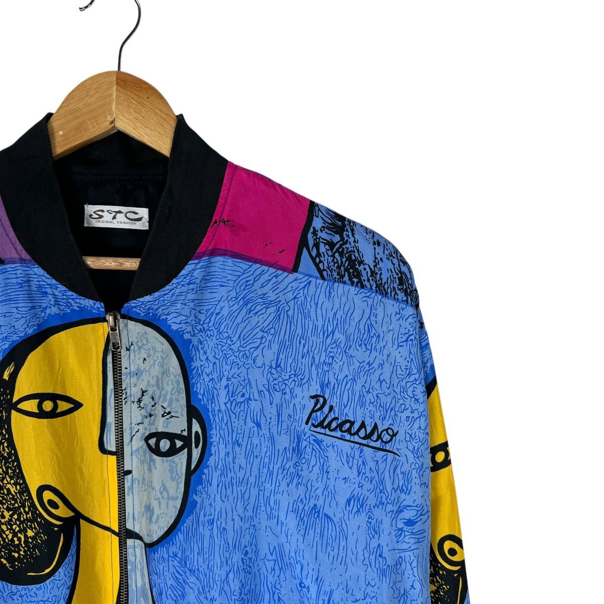 Art Comes First × Vintage ⚡️PICASSO SILK CUBISM POP ART BAROQUE ZIPPER JACKET Size US M / EU 48-50 / 2 - 5 Thumbnail