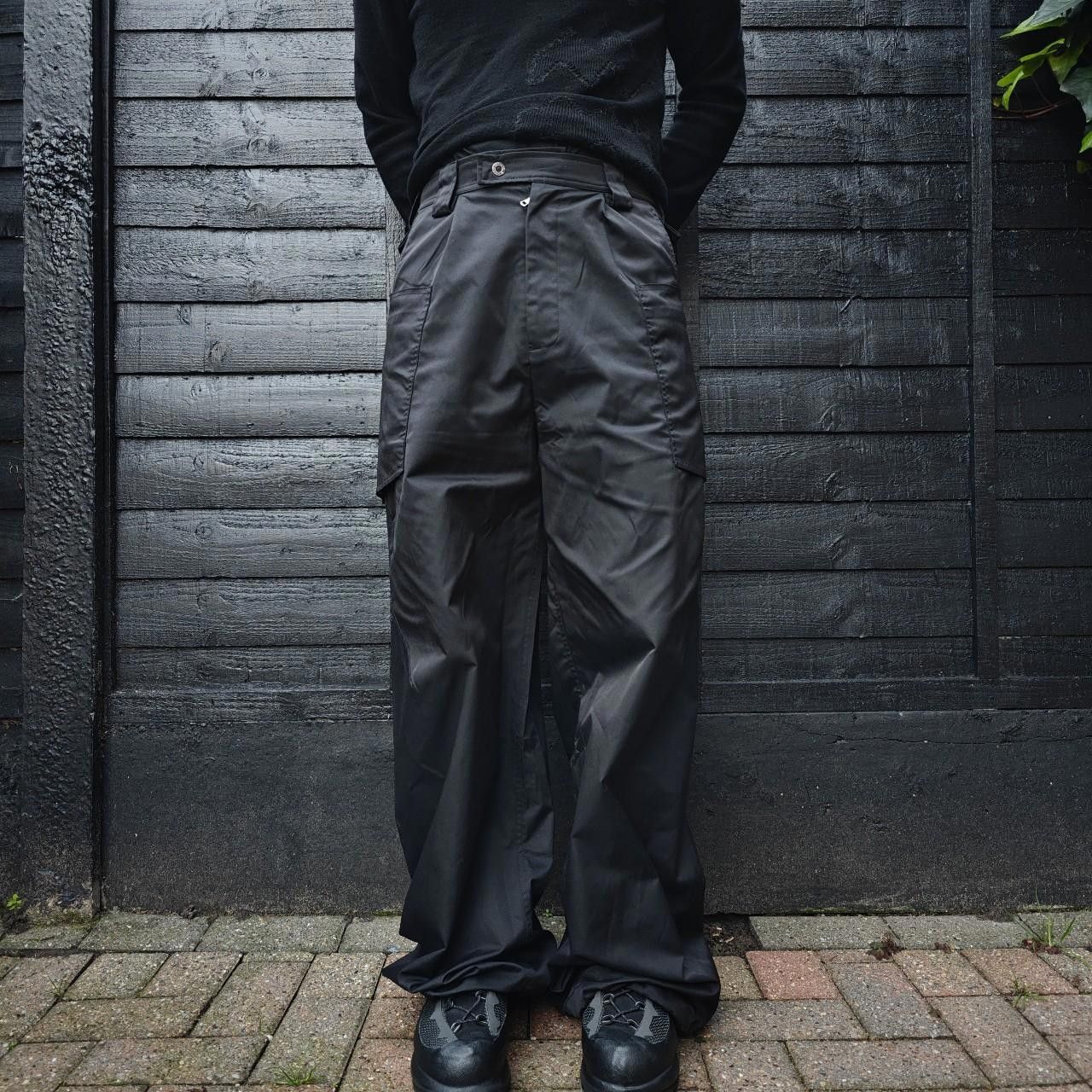 Other Black Cargo Wide Leg Parachute Pants Size US 32 / EU 48 - 6 Thumbnail