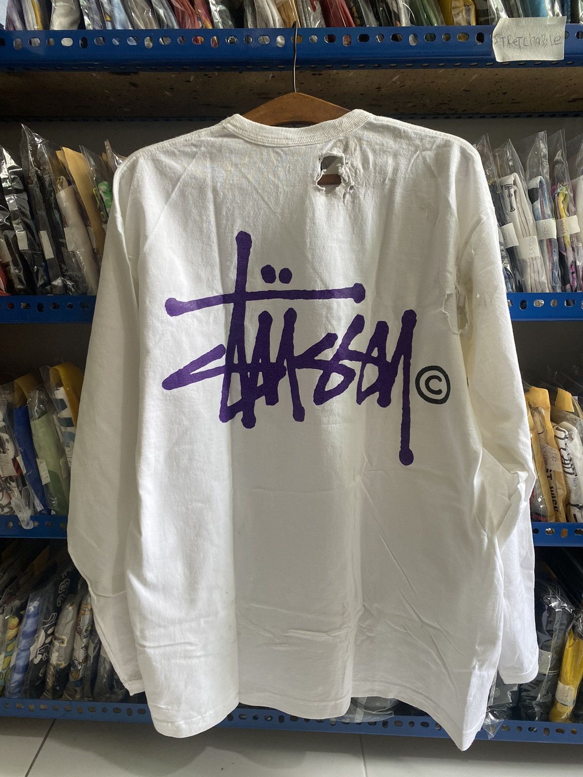 Stussy STUSSY DISTRESSED TSHIRT Size US L / EU 52-54 / 3 - 7 Thumbnail