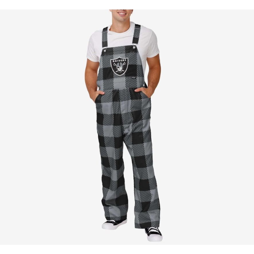 Other Las Vegas Raiders Mens Plaid Bib Overalls Size Medium Size US 43 - 1 Thumbnail