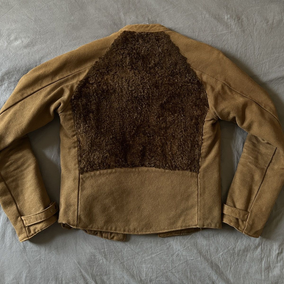 Kapital KAPITAL RARE Brown Fur Fleece Detail Denim Racer Jacket Size US XXS / EU 40 - 2 Thumbnail