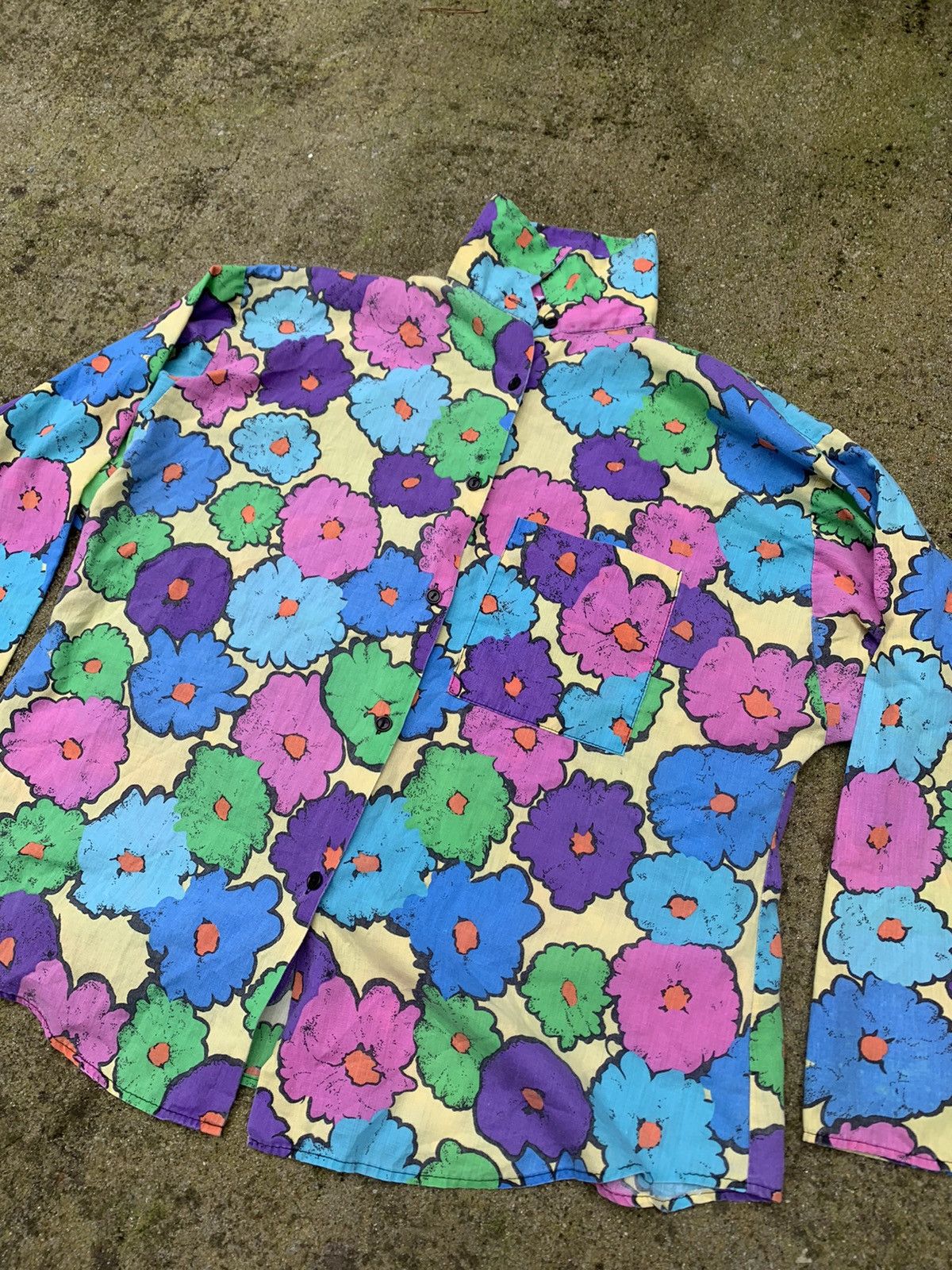 Vintage Vintage Flower Shirt Size L / US 10 / IT 46 - 2 Thumbnail
