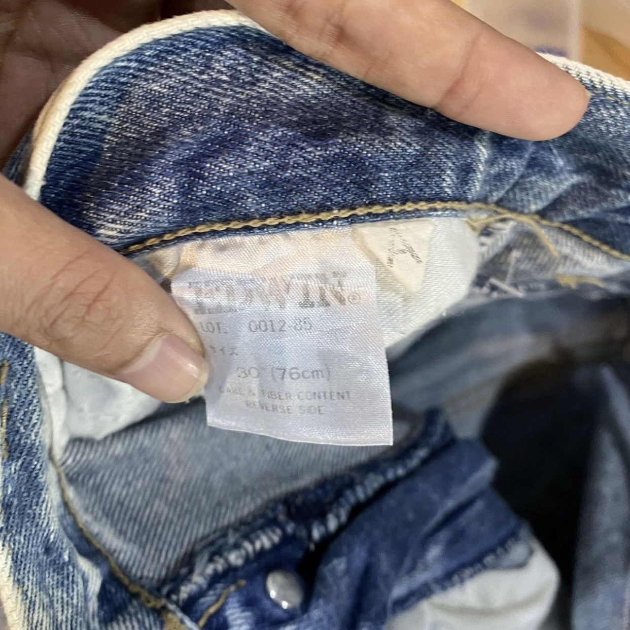 Edwin Gold Rush Edwin Acid Wash Baggy Jeans Relaxed Tapered Fit Size US 30 / EU 46 - 14 Thumbnail