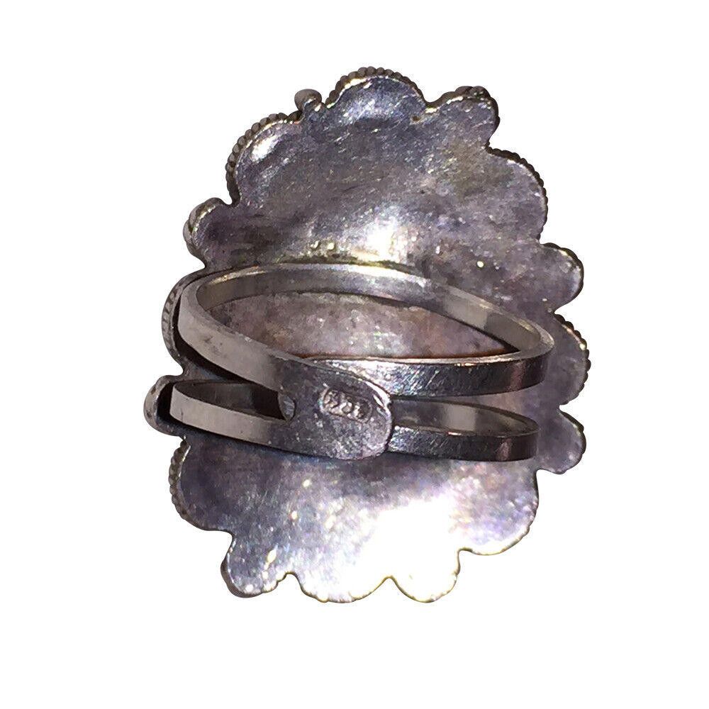 Designer Artisan Sterling Silver Azurite Israeli Ring Alot Stone Size ONE SIZE - 4 Thumbnail