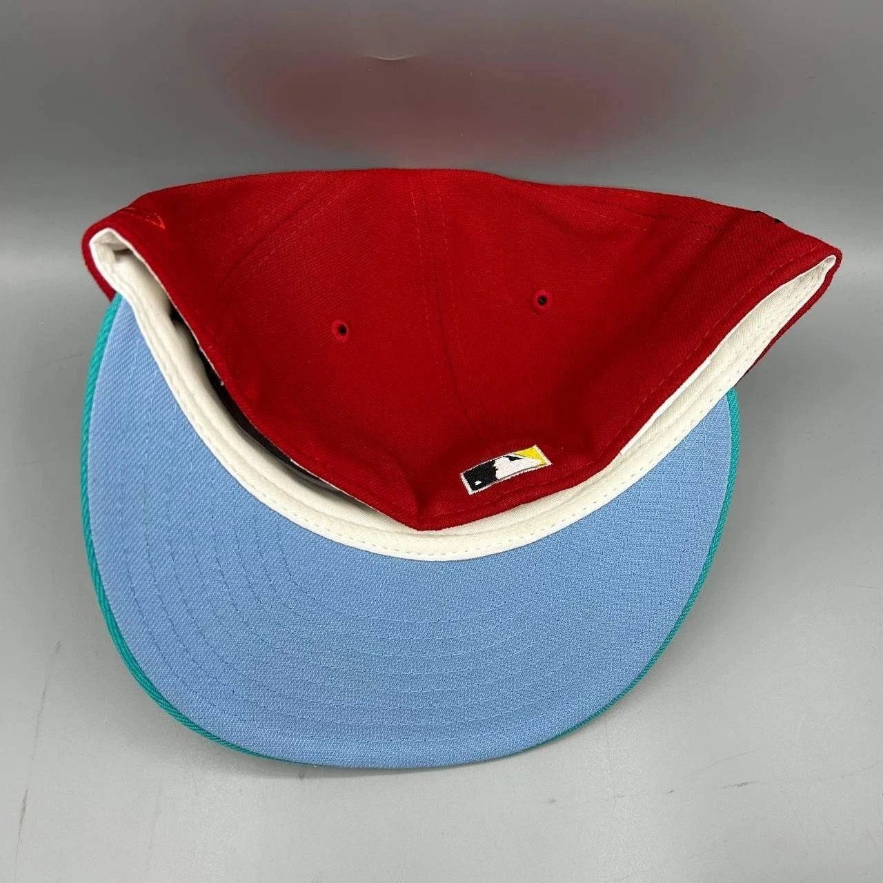 New Era Chicago Cubs Hat Men 7 3/8 Red Blue MLB Fitted Cap Size ONE SIZE - 5 Thumbnail