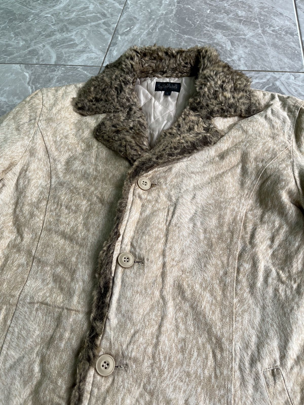 Japanese Brand Japanese Brand Louis Chavlon Suede Fur Button Jacket Size US L / EU 52-54 / 3 - 4 Thumbnail