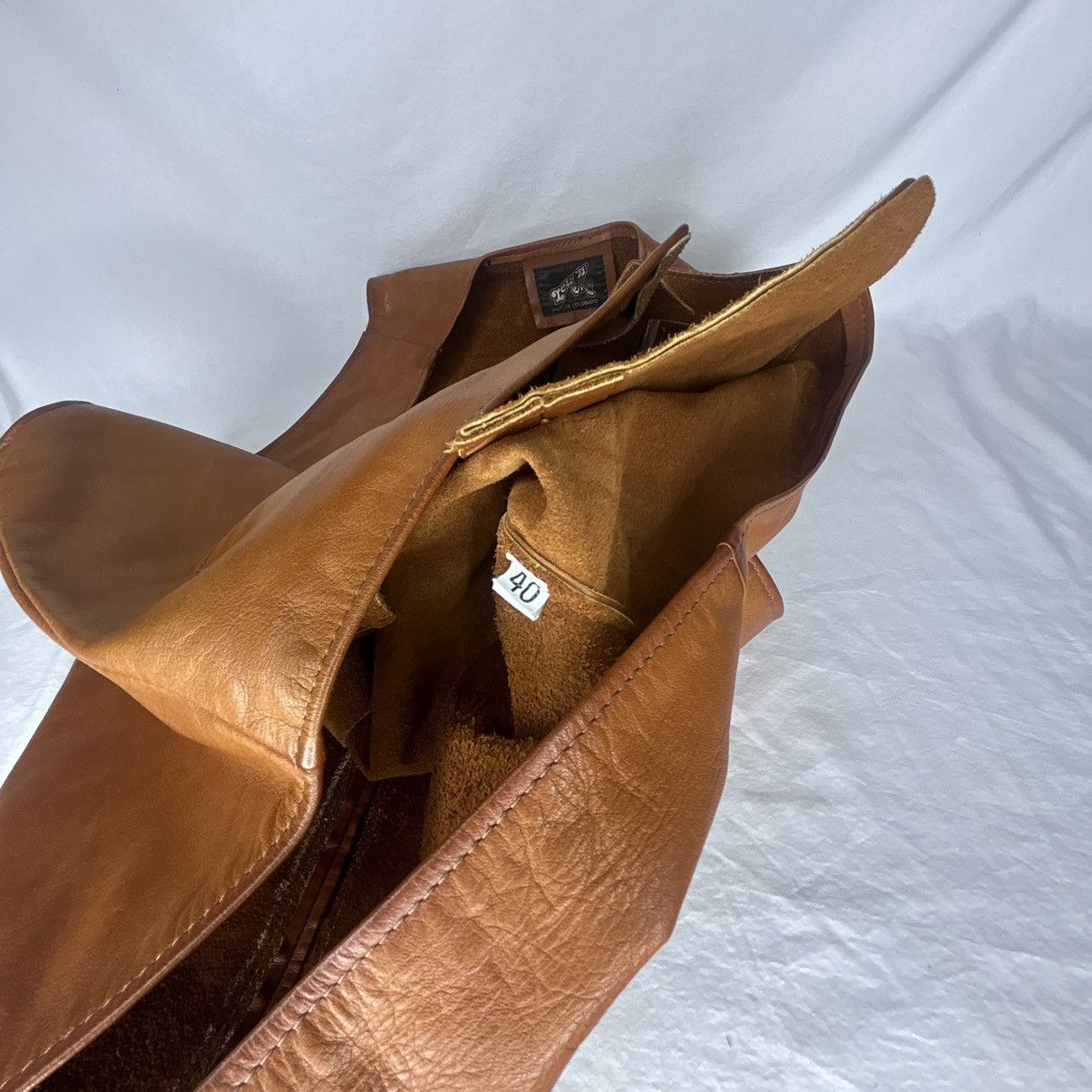 Vintage VTG USA Lew N Me Leather Western Cowboy Vest Buffalo Nickel Size US M / EU 48-50 / 2 - 10 Thumbnail