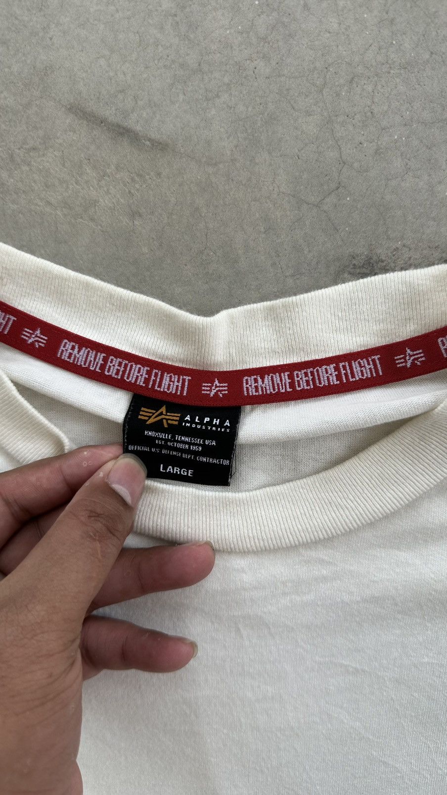 Alpha Industries × Vintage VINTAGE ALPHA INDUSTRY BIG LOGO BACKPRINT TEE Size US L / EU 52-54 / 3 - 4 Thumbnail