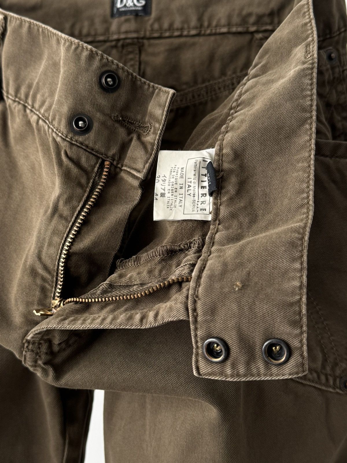 Dolce & Gabbana Vintage 00s Dolce & Gabbana Women’s Low Rise Brown Pants Size 26" / US 2 / IT 38 - 7 Thumbnail