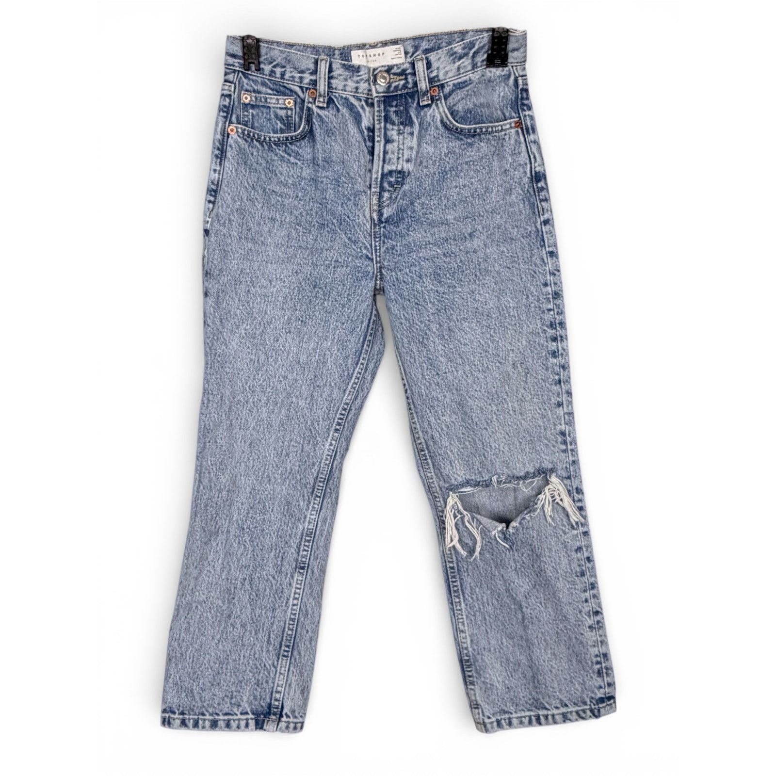 Topshop Topshop Acid Wash Distressed Jeans Grunge 26x28 Petite Size 26" / US 2 / IT 38 - 1 Thumbnail