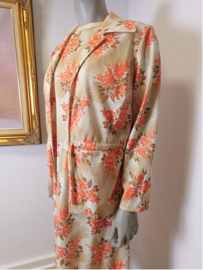 Vintage 1970’s Vintage Women’s Shift Dress With Matching Jacket Set Size M / US 6-8 / IT 42-44 - 8 Thumbnail