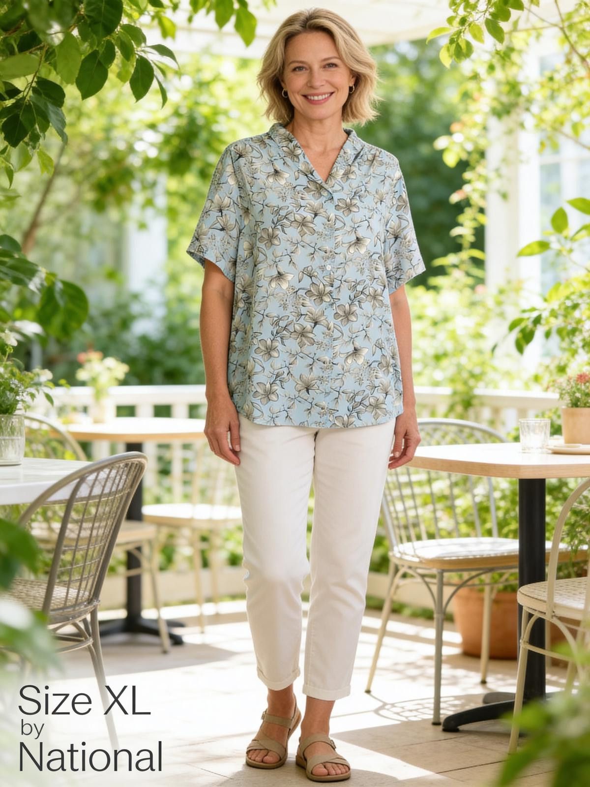 Costume National National XL Floral Print Blouse - New with Tags Size XL / US 12-14 / IT 48-50 - 2 Thumbnail