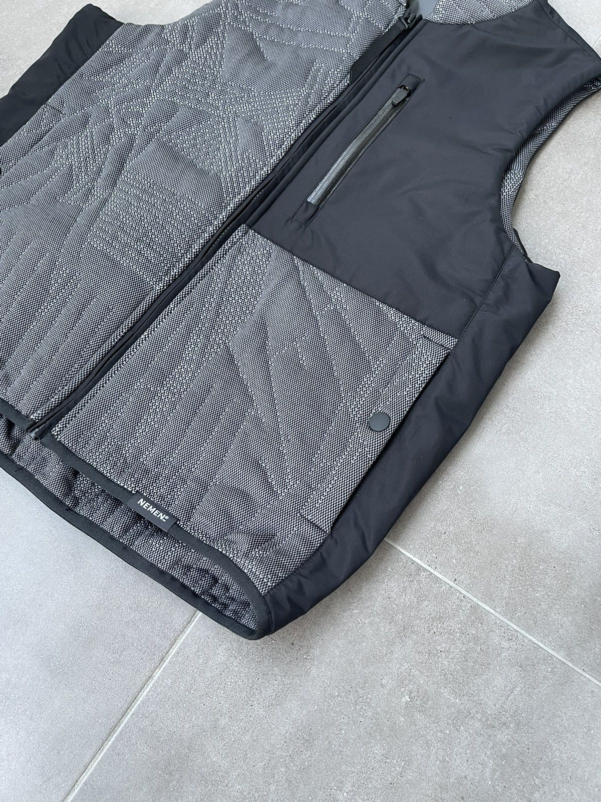 Nemen !DS! SS23 Nemen Chest Pocket 3D Knitted Black Vest Size US M / EU 48-50 / 2 - 11 Thumbnail