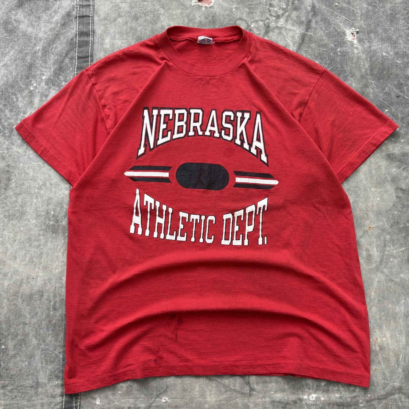 Champion Vintage Distressed 80s Champion Nebraska Cornhuskers Shirt Size US L / EU 52-54 / 3 - 1 Thumbnail
