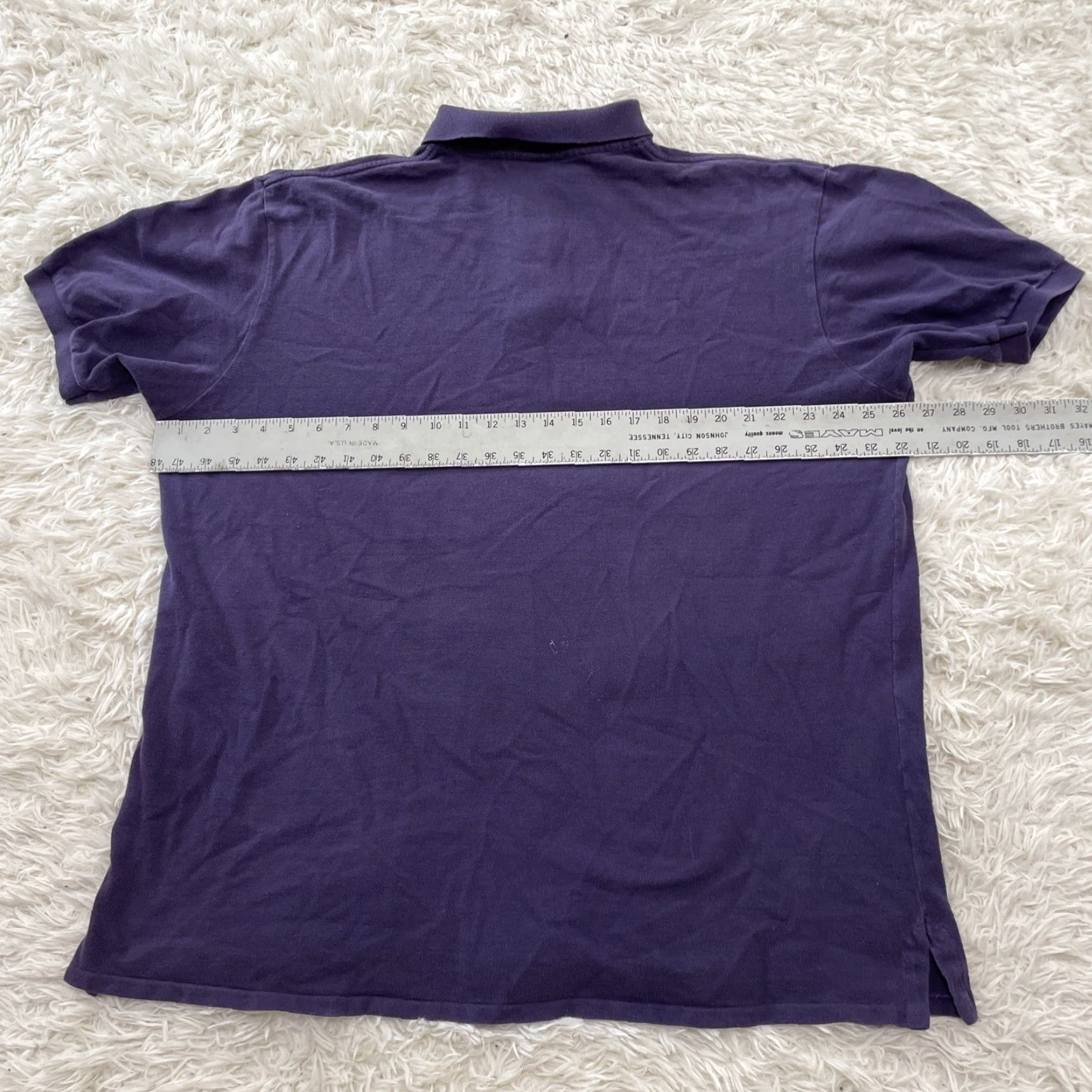 Lands' End Lands' End Polo Shirt Mens XL Purple Vintage 90s Preppy Made USA Retro Knit Cotton Solid Short Sleeve Button Chest 52"} Size US XL / EU 56 / 4 - 6 Thumbnail