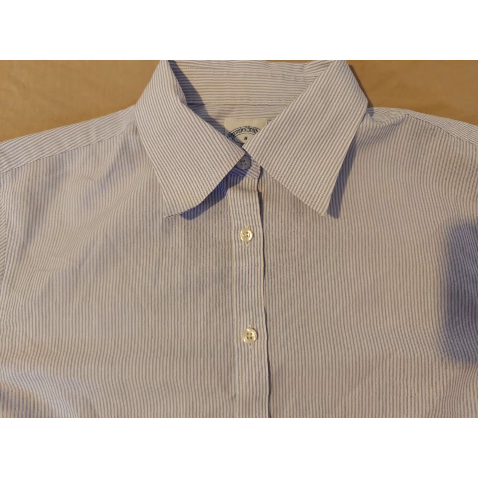 Brooks Brothers Womens Brooks Brothers Dress Shirt 8 Blue Button Cotton Blouse Size M / US 6-8 / IT 42-44 - 2 Thumbnail