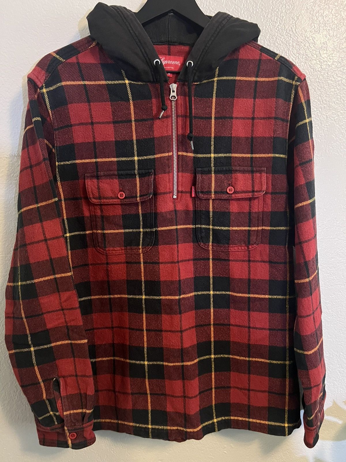 Supreme Supreme 2016 plaid quarter zip Size US M / EU 48-50 / 2 - 1 Thumbnail